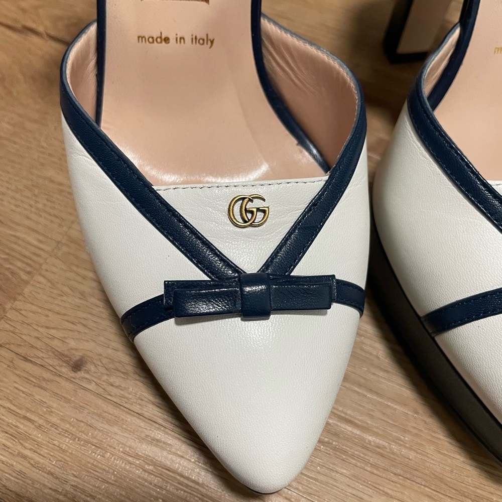 Gucci Alison Leather Platform Pumps